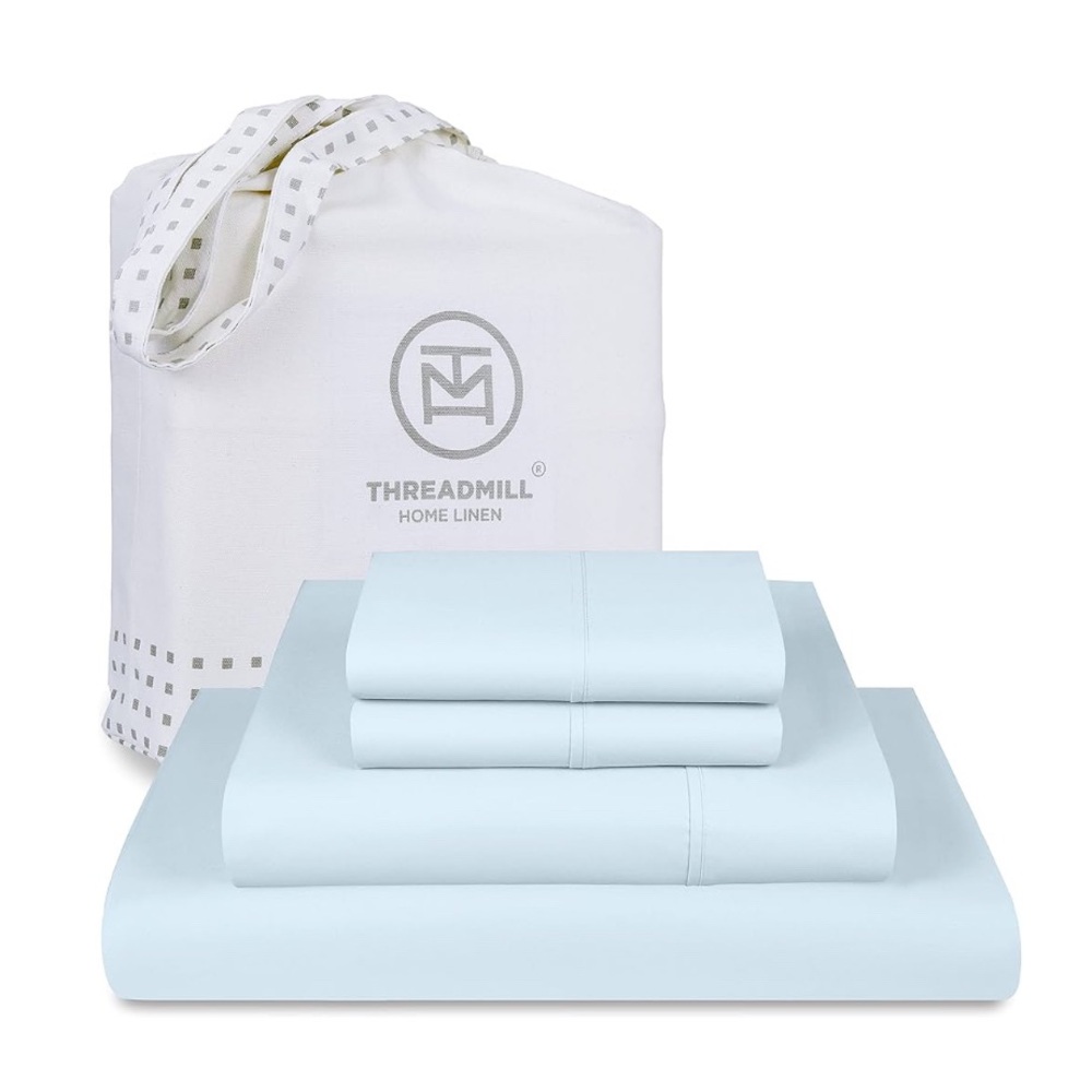 Threadmill Home Linen Light Blue Full Sheet Set